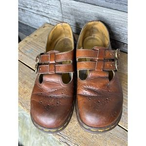Vintage Dr Martens 8065 Double Strap Mary Jane Made in England Sz UK 6